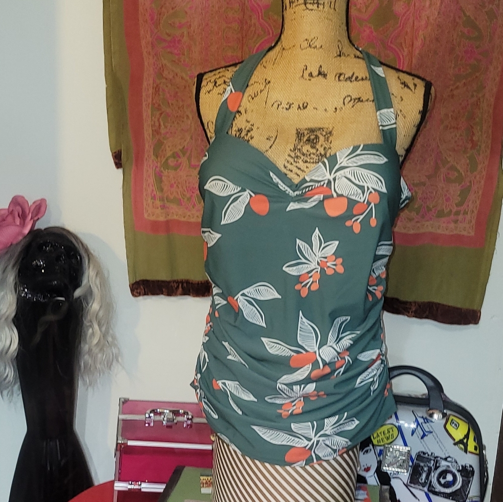 Green one piece swimsuit